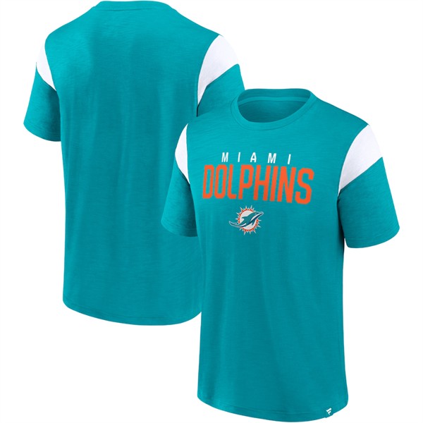 Men's Miami Dolphins Aqua/White Home Stretch Team T-Shirt